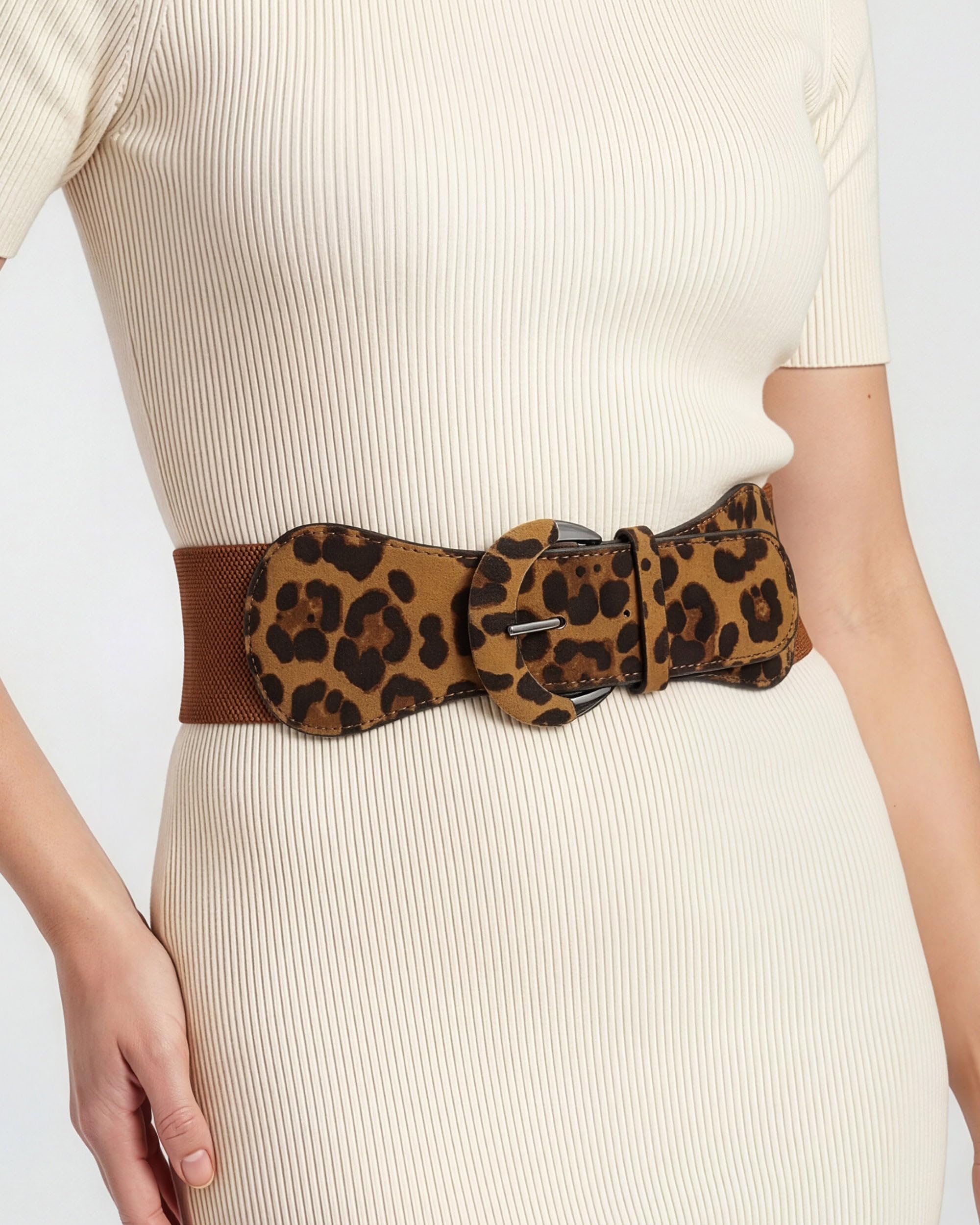 BlackButterfly Wide PU Elastic Stretch Thick Buckle Waist Belt - Image 2